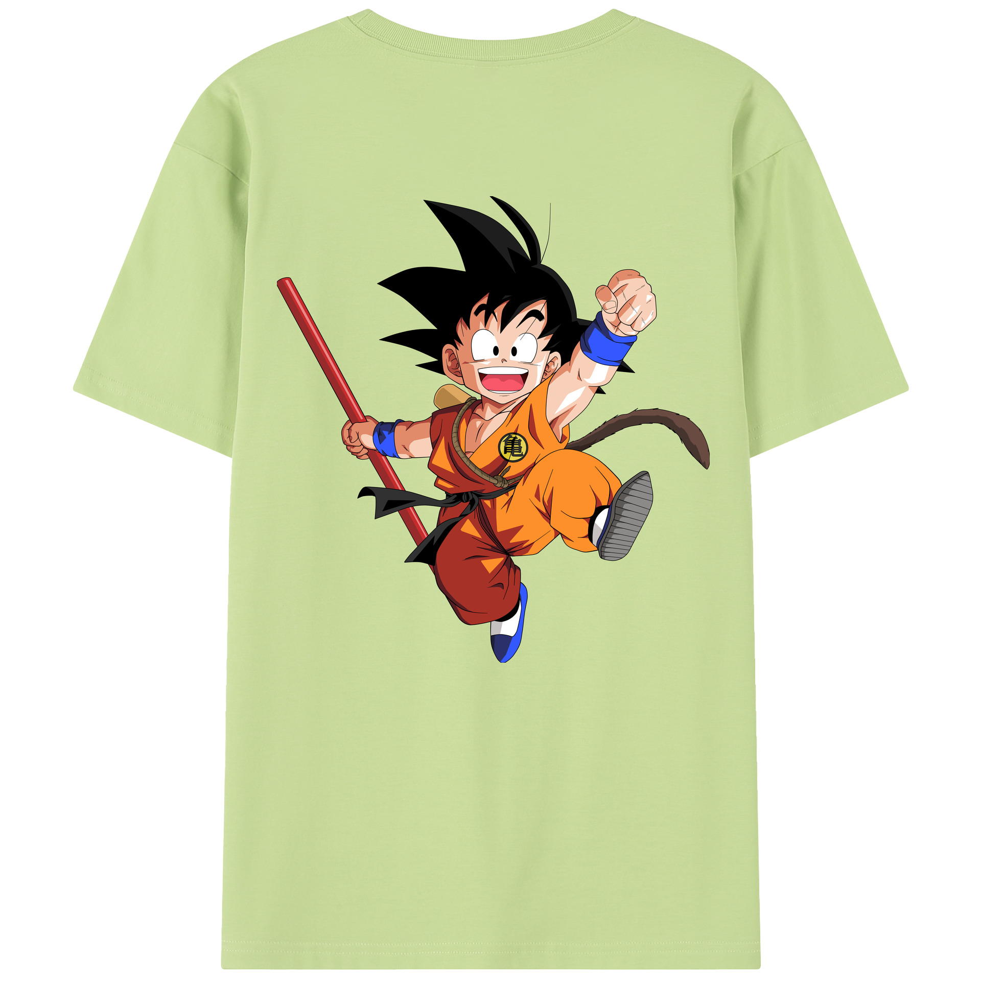 （画像用） ドラゴンボール 孫悟空（そん ごくう）Son Goku カカロット DRAGON BALL Kakarotto 綿100％半袖Tシャツ（背面プリント）